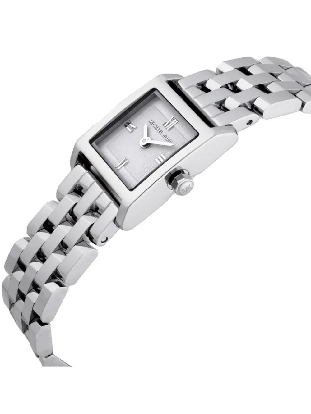 NWT Michael Kors Micro Georgie Quartz Silver Dial Ladies Watch